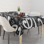 Aotearoa Maori Kowhaiwhai Tablecloth Kiwikiwi Puhoro and Patiki