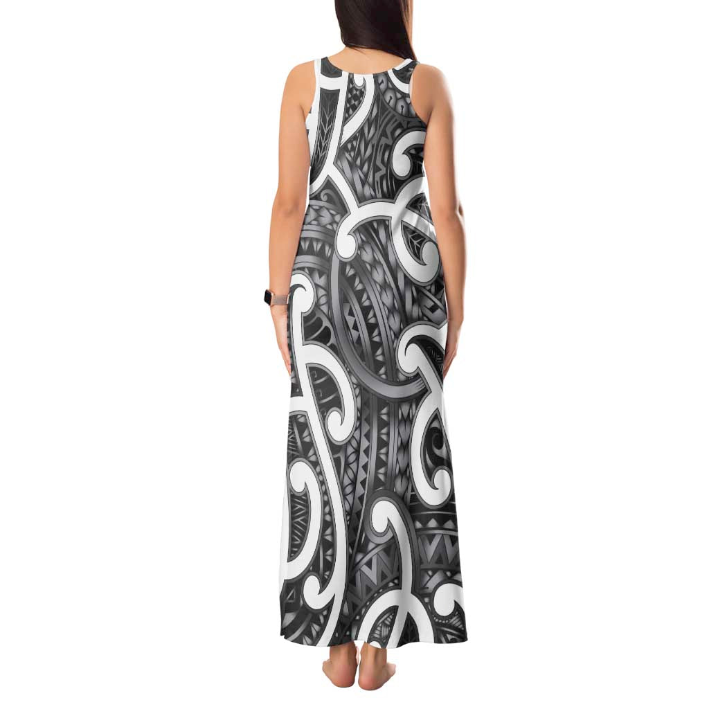 Aotearoa Maori Kowhaiwhai Tank Maxi Dress Kiwikiwi Puhoro and Patiki