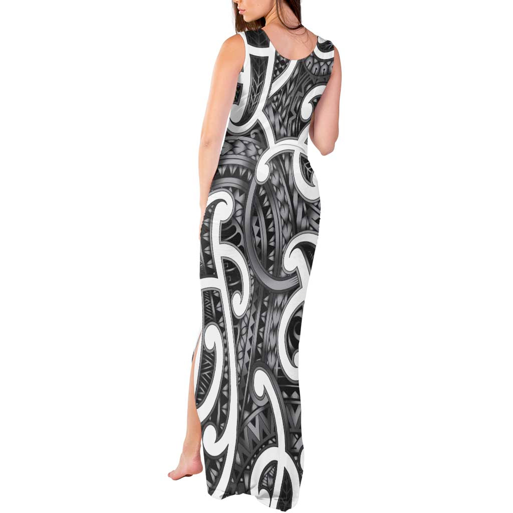 Aotearoa Maori Kowhaiwhai Tank Maxi Dress Kiwikiwi Puhoro and Patiki