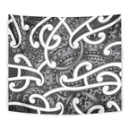 Aotearoa Maori Kowhaiwhai Tapestry Kiwikiwi Puhoro and Patiki