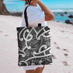 Aotearoa Maori Kowhaiwhai Tote Bag Kiwikiwi Puhoro and Patiki