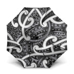 Aotearoa Maori Kowhaiwhai Umbrella Kiwikiwi Puhoro and Patiki