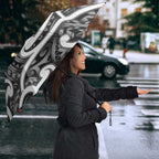 Aotearoa Maori Kowhaiwhai Umbrella Kiwikiwi Puhoro and Patiki
