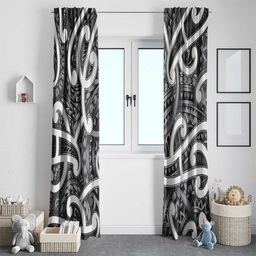 Aotearoa Maori Kowhaiwhai Window Curtain Kiwikiwi Puhoro and Patiki