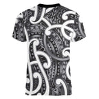 Aotearoa Maori Kowhaiwhai Women V-Neck T-Shirt Kiwikiwi Puhoro and Patiki
