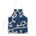 Aotearoa Maori Kowhaiwhai Apron Kikorangi Puhoro and Patiki