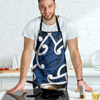 Aotearoa Maori Kowhaiwhai Apron Kikorangi Puhoro and Patiki