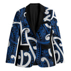 Aotearoa Maori Kowhaiwhai Blazer Kikorangi Puhoro and Patiki