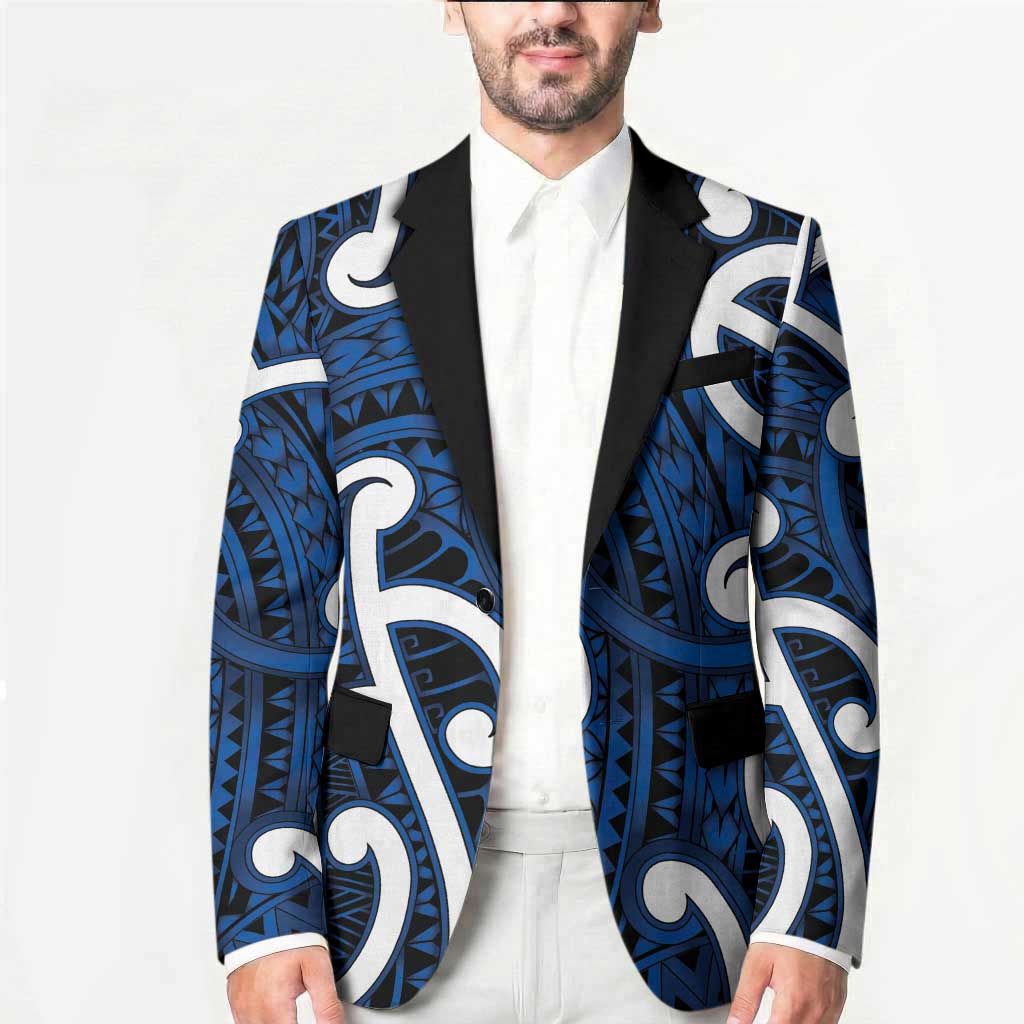 Aotearoa Maori Kowhaiwhai Blazer Kikorangi Puhoro and Patiki