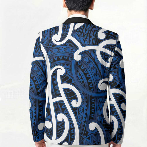 Aotearoa Maori Kowhaiwhai Blazer Kikorangi Puhoro and Patiki