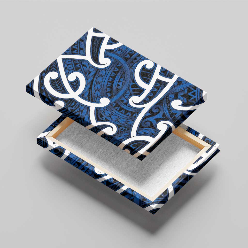 Aotearoa Maori Kowhaiwhai Canvas Wall Art Kikorangi Puhoro and Patiki