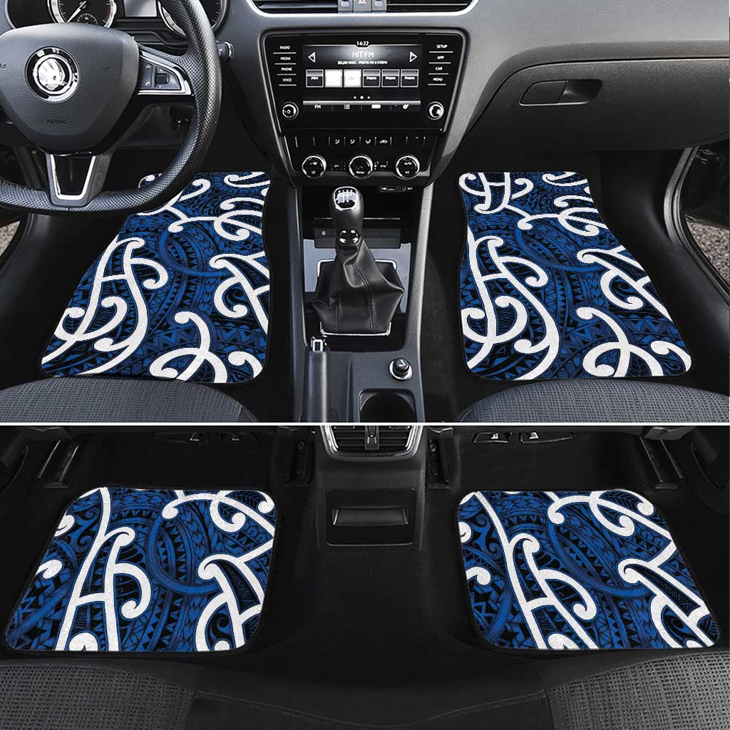 Aotearoa Maori Kowhaiwhai Car Mats Kikorangi Puhoro and Patiki