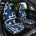 Aotearoa Maori Kowhaiwhai Car Seat Cover Kikorangi Puhoro and Patiki
