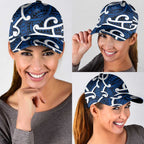 Aotearoa Maori Kowhaiwhai Classic Cap Kikorangi Puhoro and Patiki