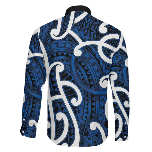 Aotearoa Maori Kowhaiwhai Family Matching Off The Shoulder Long Sleeve Dress and Hawaiian Shirt Kikorangi Puhoro and Patiki