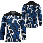 Aotearoa Maori Kowhaiwhai Hockey Jersey Kikorangi Puhoro and Patiki