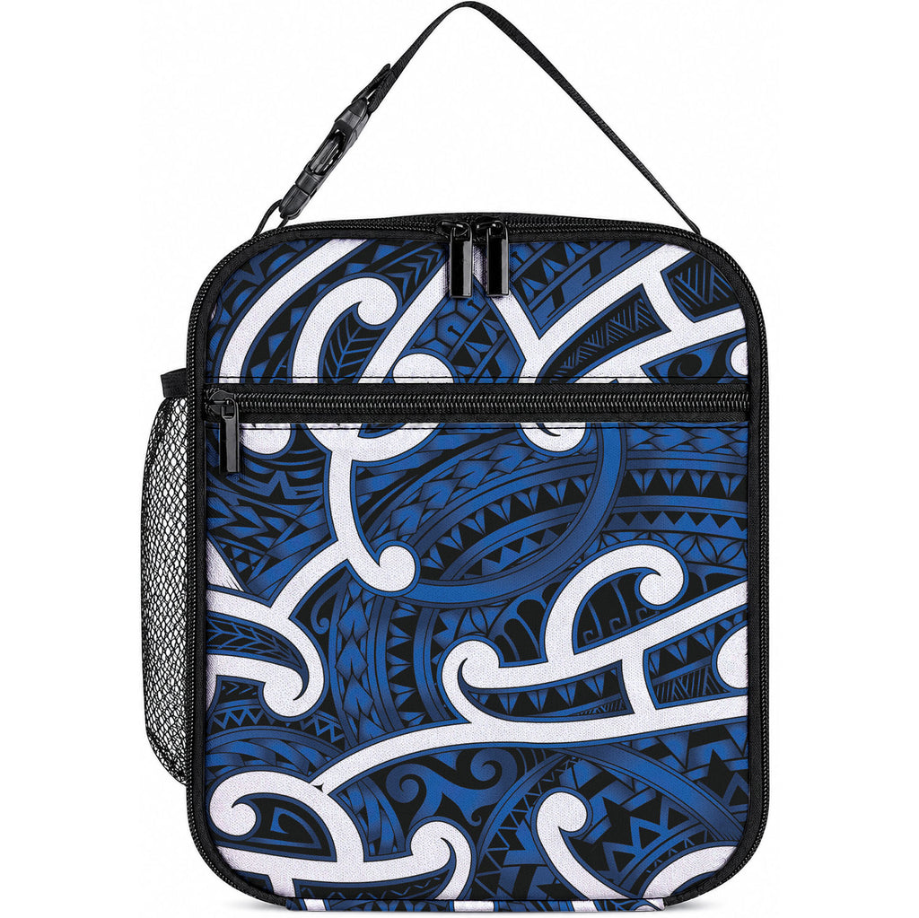 Aotearoa Maori Kowhaiwhai Lunch Bag Kikorangi Puhoro and Patiki