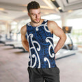 Aotearoa Maori Kowhaiwhai Men Tank Top Kikorangi Puhoro and Patiki