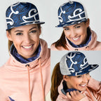 Aotearoa Maori Kowhaiwhai Mesh Trucker Cap Kikorangi Puhoro and Patiki