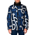 Aotearoa Maori Kowhaiwhai Padded Jacket Kikorangi Puhoro and Patiki