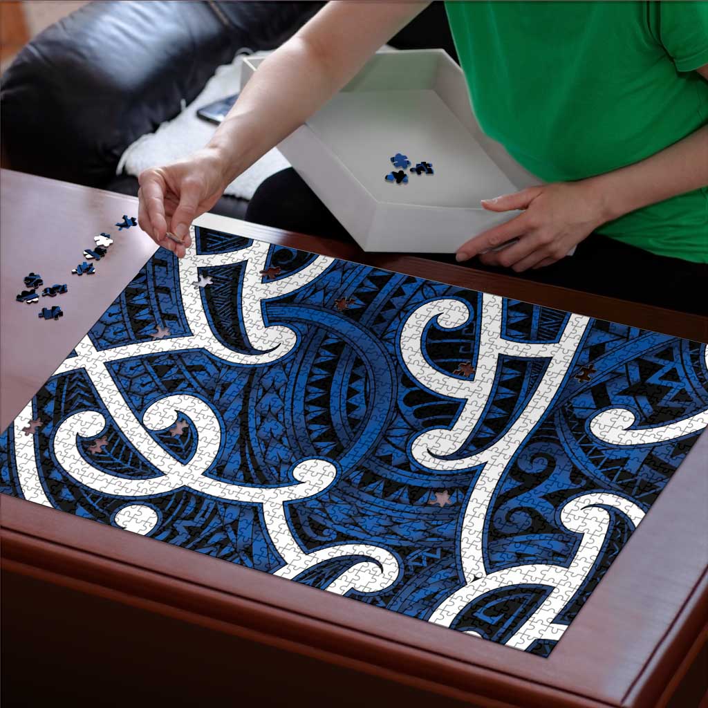 Aotearoa Maori Kowhaiwhai Puzzle Kikorangi Puhoro and Patiki