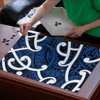Aotearoa Maori Kowhaiwhai Puzzle Kikorangi Puhoro and Patiki