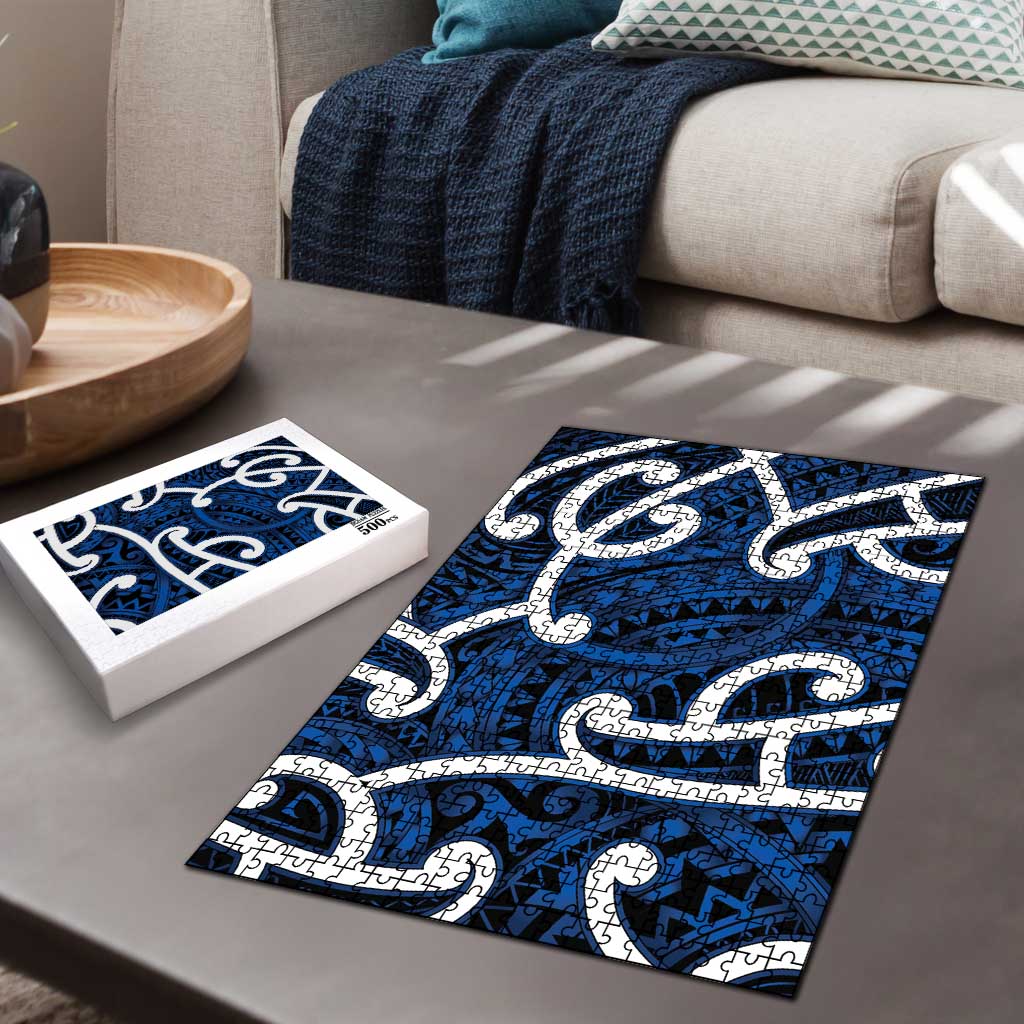 Aotearoa Maori Kowhaiwhai Puzzle Kikorangi Puhoro and Patiki