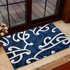 Aotearoa Maori Kowhaiwhai Rubber Doormat Kikorangi Puhoro and Patiki