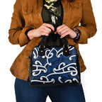 Aotearoa Maori Kowhaiwhai Shoulder Handbag Kikorangi Puhoro and Patiki