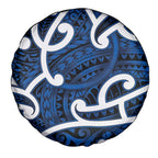 Aotearoa Maori Kowhaiwhai Spare Tire Cover Kikorangi Puhoro and Patiki