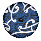 Aotearoa Maori Kowhaiwhai Spare Tire Cover Kikorangi Puhoro and Patiki