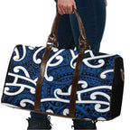 Aotearoa Maori Kowhaiwhai Travel Bag Kikorangi Puhoro and Patiki