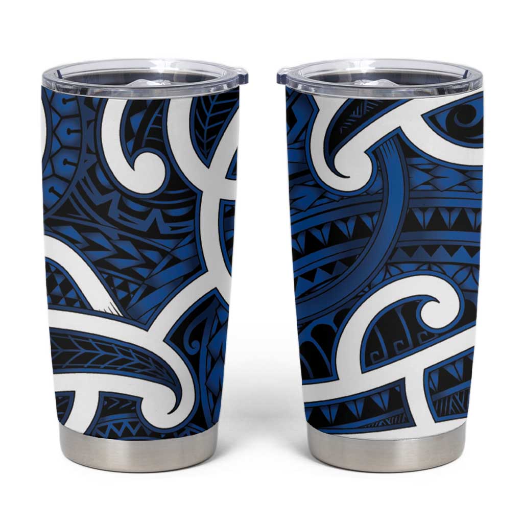 Aotearoa Maori Kowhaiwhai Tumbler Cup Kikorangi Puhoro and Patiki