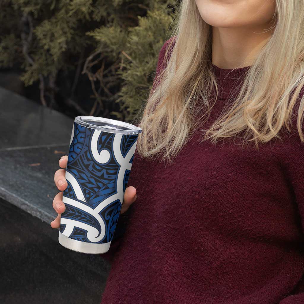 Aotearoa Maori Kowhaiwhai Tumbler Cup Kikorangi Puhoro and Patiki