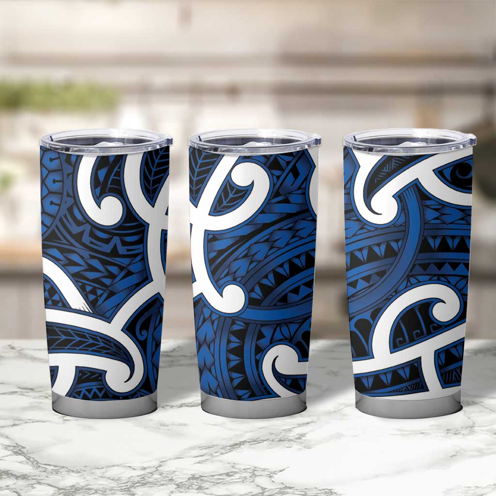 Aotearoa Maori Kowhaiwhai Tumbler Cup Kikorangi Puhoro and Patiki
