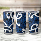Aotearoa Maori Kowhaiwhai Tumbler Cup Kikorangi Puhoro and Patiki