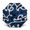 Aotearoa Maori Kowhaiwhai Umbrella Kikorangi Puhoro and Patiki