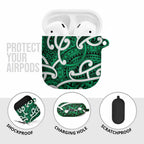 Aotearoa Maori Kowhaiwhai AirPods Case Kakariki Puhoro and Patiki