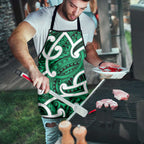 Aotearoa Maori Kowhaiwhai Apron Kakariki Puhoro and Patiki