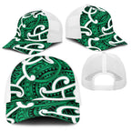 Aotearoa Maori Kowhaiwhai Baseball Net Cap Kakariki Puhoro and Patiki