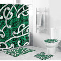 Aotearoa Maori Kowhaiwhai Bathroom Set Kakariki Puhoro and Patiki