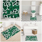 Aotearoa Maori Kowhaiwhai Bathroom Set Kakariki Puhoro and Patiki