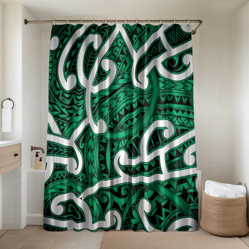 Aotearoa Maori Kowhaiwhai Bathroom Set Kakariki Puhoro and Patiki