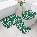 Aotearoa Maori Kowhaiwhai Bathroom Set Kakariki Puhoro and Patiki