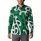 Aotearoa Maori Kowhaiwhai Button Sweatshirt Kakariki Puhoro and Patiki