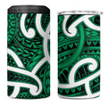 Aotearoa Maori Kowhaiwhai 4 in 1 Can Cooler Tumbler Kakariki Puhoro and Patiki
