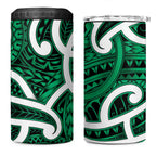 Aotearoa Maori Kowhaiwhai 4 in 1 Can Cooler Tumbler Kakariki Puhoro and Patiki