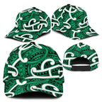 Aotearoa Maori Kowhaiwhai Classic Cap Kakariki Puhoro and Patiki
