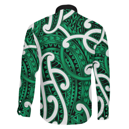 Aotearoa Maori Kowhaiwhai Family Matching Mermaid Dress and Hawaiian Shirt Kakariki Puhoro and Patiki