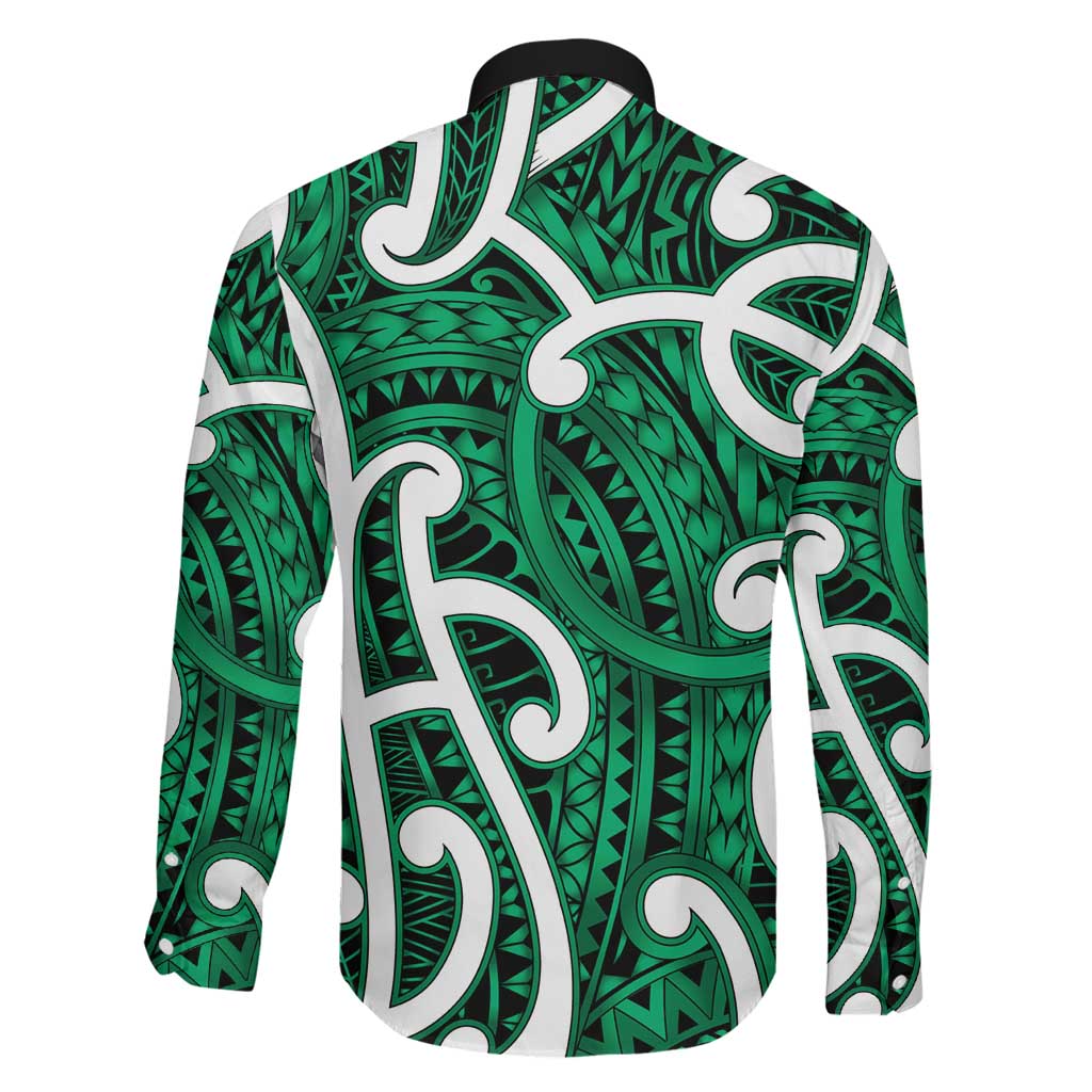 Aotearoa Maori Kowhaiwhai Family Matching Off Shoulder Short Dress and Hawaiian Shirt Kakariki Puhoro and Patiki